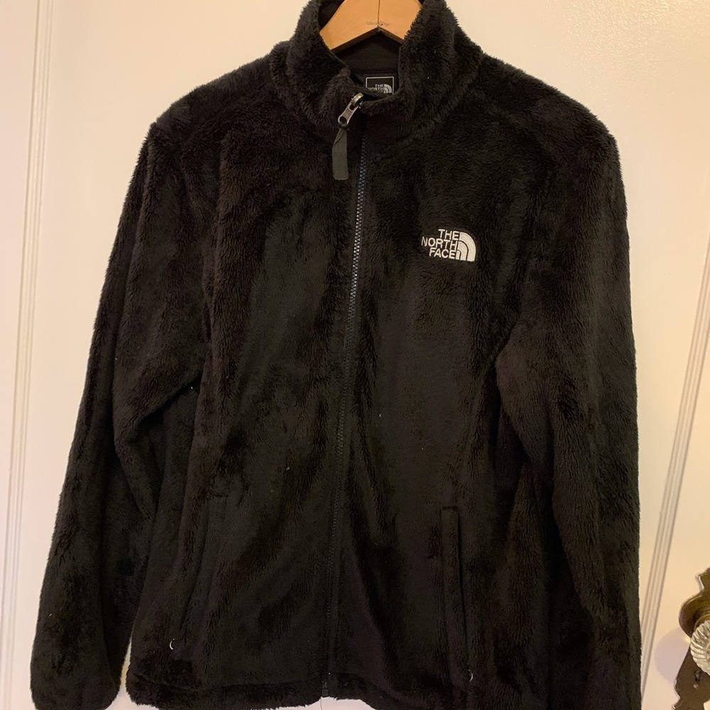 North face fuzzy zip up
